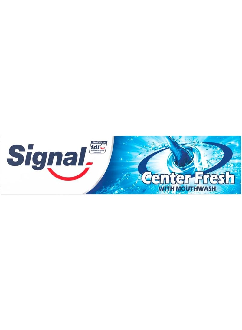 Signal سنتر فريش مع معجون الأسنان الغسول الفموي، 100 مل - Image 1